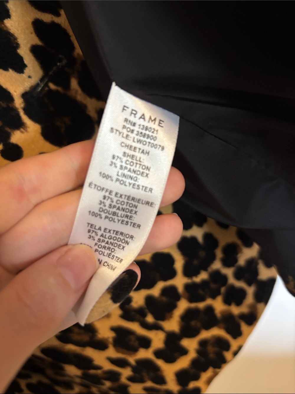 Frame Cotton Velvet Leopard Print Blazer - Picture 5 of 6